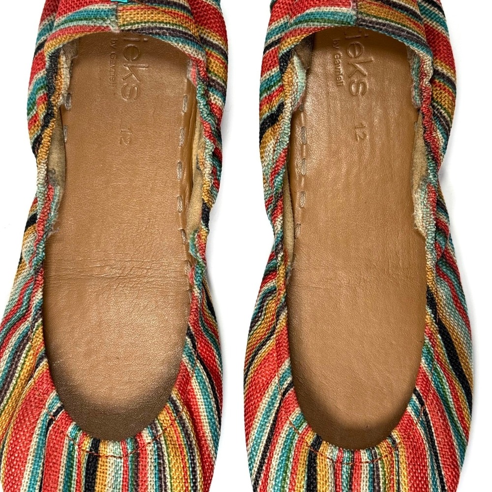 Tieks by Gavrieli Sunset Stripe Ballet Flats Women's 12 Foldable Travel Shoes - Picture 10 of 13